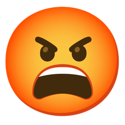 enraged face and weary face