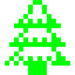 evergreen tree and alien monster