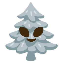 evergreen tree and alien