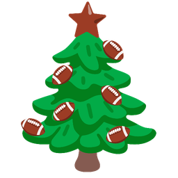 evergreen tree and american football