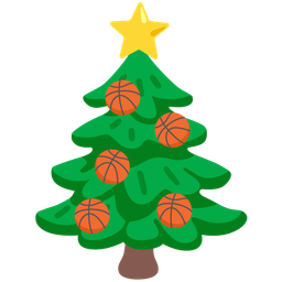 evergreen tree and basketball