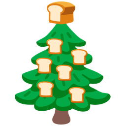 evergreen tree and bread