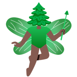 evergreen tree and butterfly