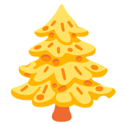 evergreen tree and cheese wedge