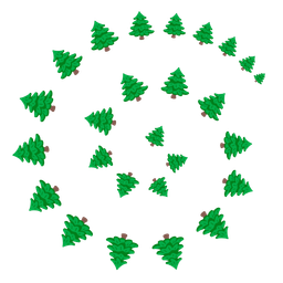evergreen tree and cyclone