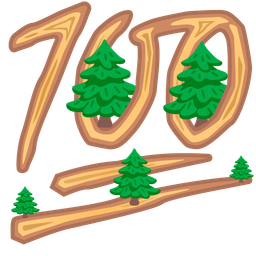 evergreen tree and hundred points