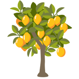 evergreen tree and lemon