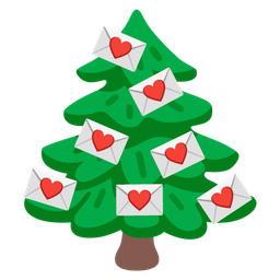 evergreen tree and love letter