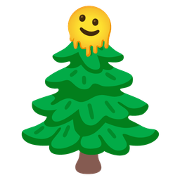 Evergreen tree and Melting face