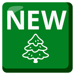 evergreen tree and NEW button