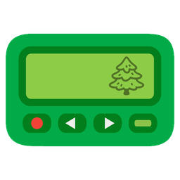 evergreen tree and pager