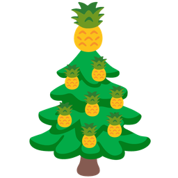 evergreen tree and pineapple