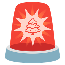 evergreen tree and police car light