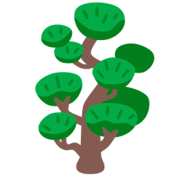 evergreen tree and poodle