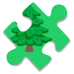 evergreen tree and puzzle piece