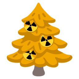 evergreen tree and radioactive