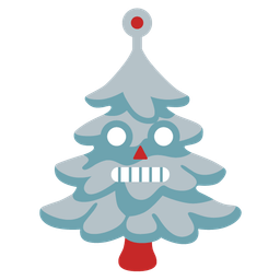 evergreen tree and robot