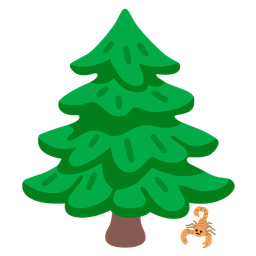 evergreen tree and scorpion