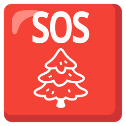 evergreen tree and SOS button