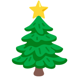 evergreen tree and star