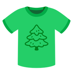 evergreen tree and t-shirt