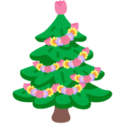 evergreen tree and tulip