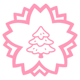 evergreen tree and white flower