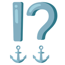 exclamation question mark and anchor