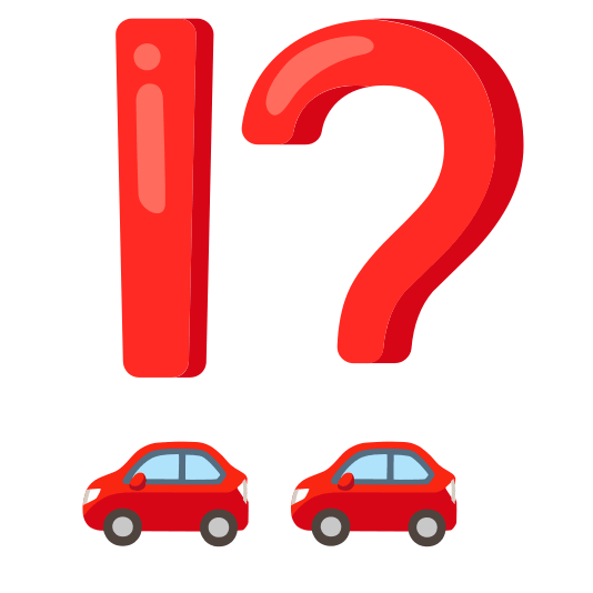 Exclamation question mark and Automobile