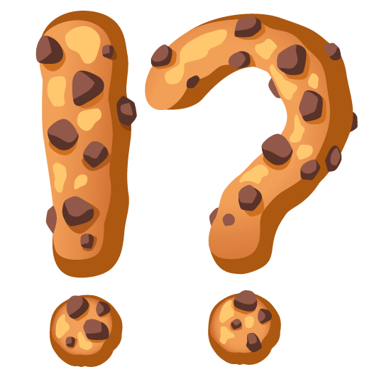 Exclamation question mark and Cookie