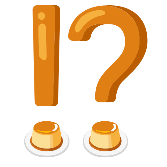 Exclamation question mark and Custard