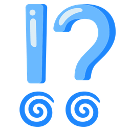 exclamation question mark and cyclone