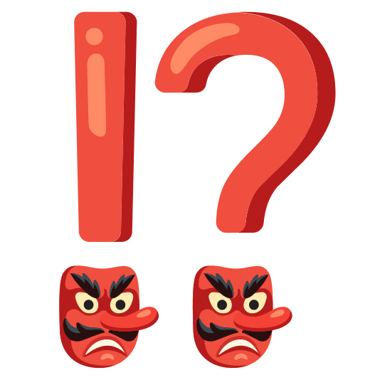 Exclamation question mark and Goblin