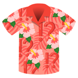 exclamation question mark and hibiscus