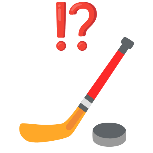 Exclamation question mark and Ice hockey