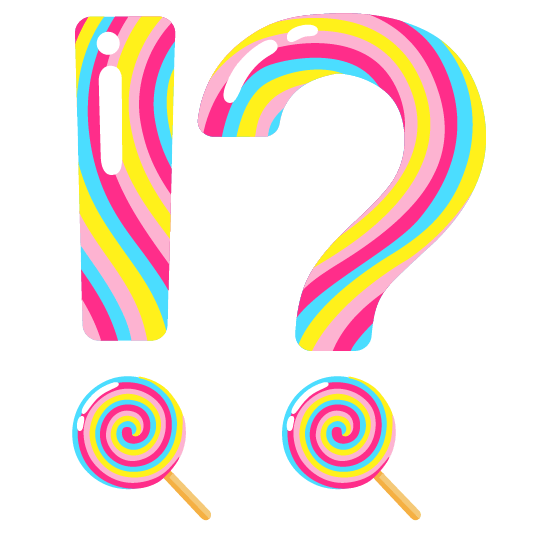Exclamation question mark and Lollipop