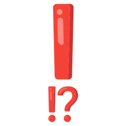 exclamation question mark and red exclamation mark