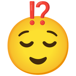 exclamation question mark and relieved face