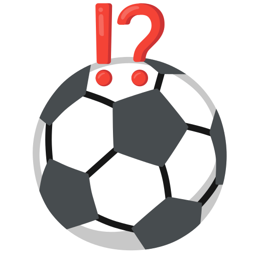 Exclamation question mark and Soccer ball