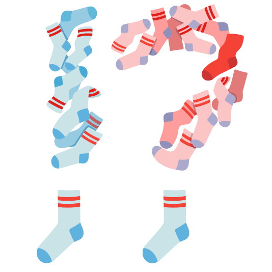 Exclamation question mark and Socks