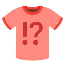 exclamation question mark and t-shirt