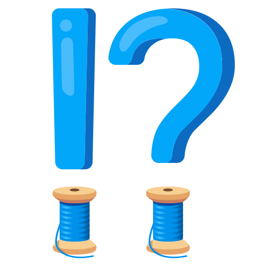 Exclamation question mark and Thread