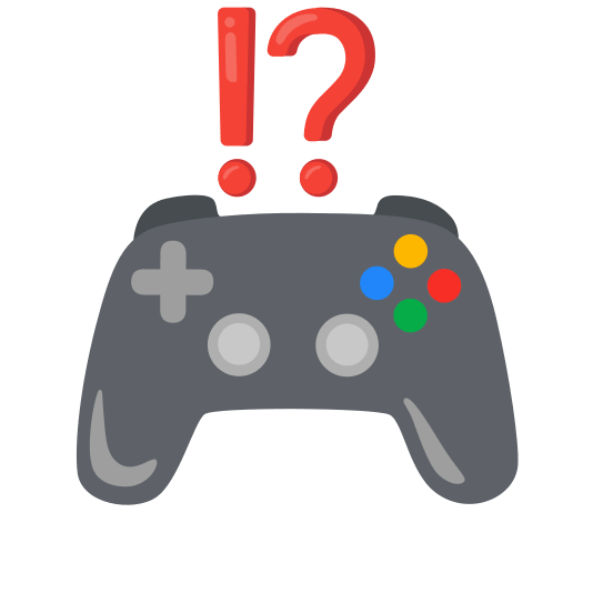 Exclamation question mark and Video game