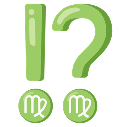 exclamation question mark and Virgo