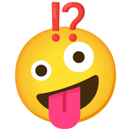 Exclamation question mark and Zany face