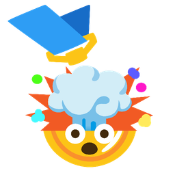 exploding head and 1st place medal