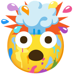 exploding head and artist palette