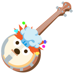 exploding head and banjo