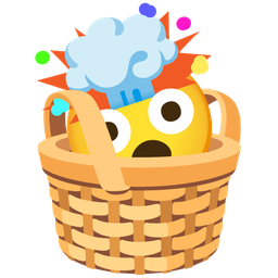 exploding head and basket