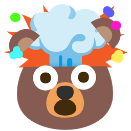 exploding head and bear